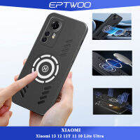 EPTWOO Untuk Xiaomi 13 12 12T 11 10 Lite Ultra Pro Pembuangan Panas Casing Ponsel Tanpa Bingkai Mega dengan Lensa Perlindungan Kamera Casing Penutup Belakang Matte Keras untuk Pria Wanita HY-02