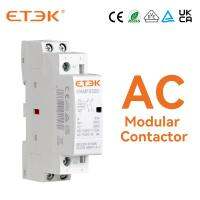 【Taiyong Electric】ETEK ในครัวเรือน AC Modular Contactor 220V เฟสเดียว2P 25A 2NO Coil Din Rail ประเภท EKMF-2520-230