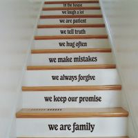 Wall Stickers Inspirational Home Room Decoration Positive Bedroom Bathroom Adhesive Wall Words Door Stair Interior Decor