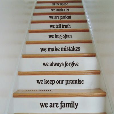 [COD] MS6007 creative English proverbs slogan stair wall stickers simple steps decorative self-adhesive
