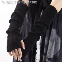 【hot】ↂ✼♈  Knitted Fingerless Gloves Soft Mitten Wool Wrist Sleeves Arm Sleeve Wristband