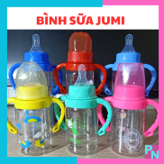 Bình sữa jumi cho bé bình sữa có tay cầm 140ml 250ml núm vú siêu mềm chống