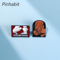 Pinhabit หมุดเคลือบอารมณ์ขันสีเข้มสไตล์พังก์กอธิคเข็มกลัดกระเป๋าทรงหมวกเสื้อเข็มกลัดติดป้ายเครื่องประดับสนุกสนานสร้างสรรค์ของขวัญสำหรับเพื่อน