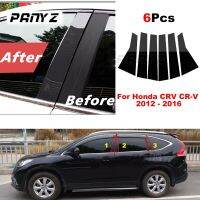 6ชิ้นเสารถโพสต์ประตูหน้าต่างแม่พิมพ์ฝาครอบสำหรับฮอนด้า CRV CR-V 2012 2013 2014 2015 BC คอลัมน์สติกเกอร์อุปกรณ์ตกแต่งรถยนต์