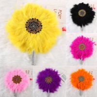 }{“+ 1Pc Feather Fan N Turke Hand Fan Bridal Feathers Handfan For Dance Wedding Party Decoration Fans Nigerian Ornament Gift