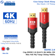 Cáp HDMI 2.0 JSAUX 4K 60Hz 3M Đầu Nối Mạ Vàng Chống Nhiễu thumbnail