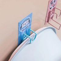 Washstand hanging from punching stick shelf hook hook kitchen toilet strong bearing on cartoon face basin