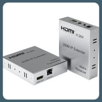 200เมตรตัวต่อขยาย HDMI ผ่าน IP อีเทอร์เน็ต Cat6 HDMI ที่ขายแบบเมตริกซ์รองรับจากเครื่องส่งสัญญาณหลายตัวไปยังตัวรับสัญญาณหลายตัวผ่านสวิตช์เครือข่าย