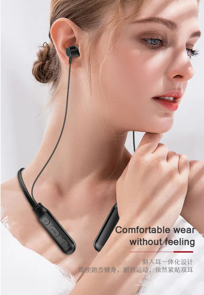 12 Hours placyback Neck mounted Wireless Earphones BT86 Neck