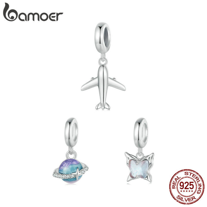 BAMOER Butterfly Charms for Bracelets, 925 Sterling Silver Mini Dangle  Charms for Charm Bracelets and Necklaces Jewelry Gifts
