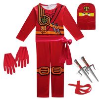 Ninja Cosplay Costumes Boys And Girls Jumpsuit Weapon Set Cosplay Anime Childrens Fantasy Halloween Christmas Party Clothes