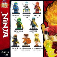 LEADINGSTAR Ninjago Mini Figure Legoing Compatible Ninja Go Minifigures Jay Zame Kai GA115-122 Model【cod】