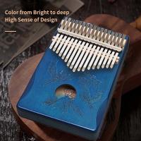 【YF】 17 Keys Kalimba Thumb Wood Musical Instrument Mbira Artical With All of the Aceessories