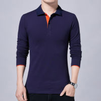 BROWON แขนยาว Mens T เสื้อ2023ฤดูใบไม้ผลิฤดูใบไม้ร่วงใหม่เกาหลี Casual Slim Cotton POLO T เสื้อสำหรับชายเสื้อผ้าขนาดใหญ่5XL