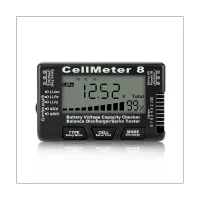 1 PCS RC Cellmeter 8 Digital Battery Capacity Checker for Li-Ion NiMH Nicd Cell Meter Black