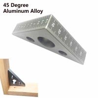 45 Degree Aluminum Alloy Angle Ruler Inch Metric Triangle Ruler Carpenter 39;s Workshop Woodworking Square Woodworking Tools