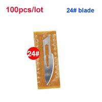 【YF】 100pcs 24  Blade Surgery Scalpel Opening Repair Tools for Disposable Sterile/Mobile Phone/Beauty/DIY/ PCB Circuit board