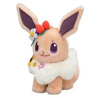 ตุ๊กตายัดนุ่น โปเกม่อน Eevee &amp; Pikachu น่ารัก ของเล่น ของขวัญ สําหรับเด็ก