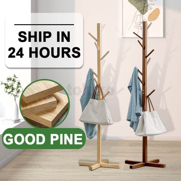 Bag Rack Wood Organizer Stand Coat Hanger Lazada PH
