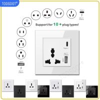 ชุดฟรีเฟรมหลาย STOP Kontak Listrik 13A USB ประเภท C 2.1A ที่ชาร์จแบบชาร์จเร็วเต้าเสียบ USB-C สำหรับสมาร์