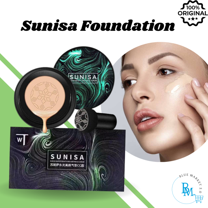 SUNISA Foundation Mushroom Head Air Cushion Waterproof BB Cream Frost ...