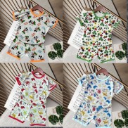 combo 3 bộ đồ cộc 100% cotton mịn mát cho bé trai , bé gái size từ