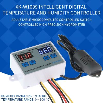 DIYMORE XK-W1099 Rh ดิจิตอลควบคุมอุณหภูมิความชื้น 0-100°C 0% - 99%