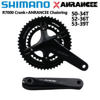 Shimano R8000 R7000ข้อเหวี่ยง Ultegra กับ Anrancee Chainring 50-34T 52-36T 53-39T ชุดข้อเหวี่ยงจักรยานถนนสำหรับร้านจักรยานอุปกรณ์รถจักรยานจักรยานเสือหมอบของแท้