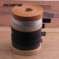 ✼ 1Pcs 120 x 10mm 7 Color Weave PU Leather Cord Rope Diy Jewelry Findings Accessories Jewelry Making Material For Bracelet