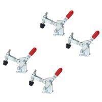 4PCS Vertical Quick-Release Toggle Clamp 102B - 220 Holding Capacity W Rubber Pressure Tip Durable Easy to Use