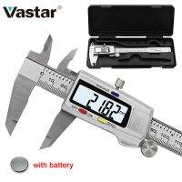 เครื่องมือวัดสแตนเลสดิจิตอล Caliper 6 "150Mm Messschieber Paquimetro เครื่องมือวัด Vernier Calipers &amp; แบตเตอรี่