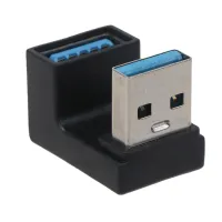 180องศาขึ้นและลงมุม USB3.0ชายกับหญิงส่วนต่อขยายอะแดปเตอร์สำหรับแล็ปท็อปพีซี USB ชาร์จขยายแปลง