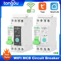 TUYA MCB พร้อมวัดแสง WIFI Smart Circuit Breaker 1P 32A DIN Rail สำหรับ Smart Home รีโมทคอนลไร้สายสวิทช์โดย APP TONGOU