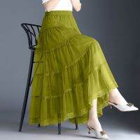【CC】ஐ☫✱  Three-layer Big Gauze Skirt Womens and New A-line Pleated