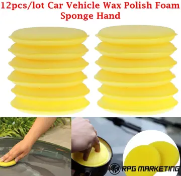 12pcs Car Waxing Polish Foam Sponge Wax Applicator Cleaning Detailing Pads  Wash