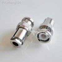 1Pcs RF Connector BNC male plug clamp RG58 RG142 LMR195 RG400 cable straight CCTV