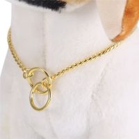 GGTU Metal Dog Training Snake Chain Collars Pet Collar Heavy Duty Accessories Large Necklace