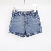 QD2K Alexander Wang 23 high waist invisible zipper jeans shorts womens 2022 summer new boxer wide leg hip hot pants sj