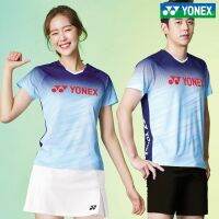 Yonex ชุดแบดมินตันแขนสั้นกางเกงกีฬาขาสั้นผู้หญิงกระโปรงระบายอากาศได้ดี,เสื้อยืดป้องกันฤดูร้อนแห้งเร็ว