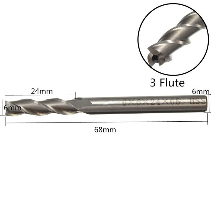 worth-buy-1pc-3-flutes-hss-ปลายโรงโม่6mm-ก้าน-cnc-เครื่องตัดมิลลิ่ง-mayitr-สำหรับเครื่องมือไฟฟ้า