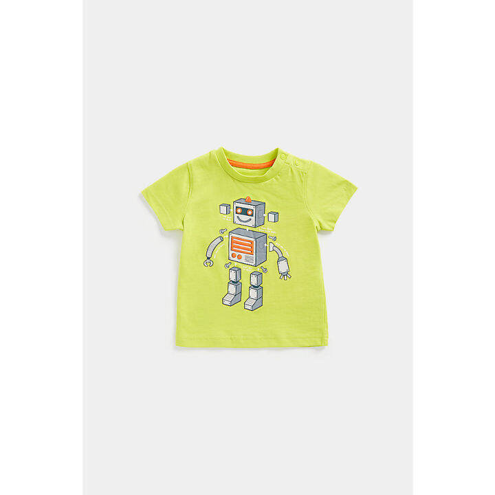 เสื้อยืดเด็กผู้ชาย-mothercare-robot-t-shirt-cc843