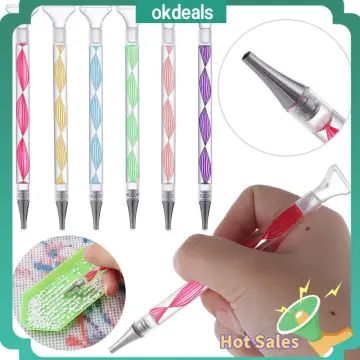 Alloy Head Diamond Painting Pen Glue Clay Mud and Replacement Pen Heads Kit  Point Drill Pens Diamond Painting Cross Stitch Kit
