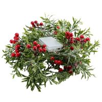 ไฟประดับคริสต์มาส, 20 LED Pine Needles Red Berries Fall Light Garland, ตกแต่งกลางแจ้งในร่มสำหรับปาร์ตี้คริสต์มาส