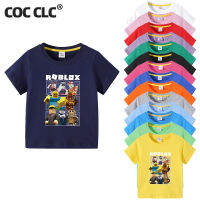 COCCLC 1-10Y เด็กฤดูร้อนเสื้อยืดเสื้อผ้าเด็กอินเทรนด์การ์ตูนพิมพ์บางด้านบนเด็กสาวระบายอากาศนุ่มผ้าฝ้ายแขนสั้นเสื้อยืด