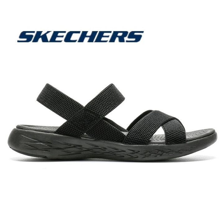 skechers-gorun-สเก็ตเชอร์ส-รองเท้าแตะ-ผู้หญิง-สเกตเชอร์-gowalk-arch-fit-on-the-go-sandals-shoes-92500-gry