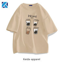 Keida-apparel เสื้อยืด เสื้อยืดคอกลม ใหม่ ฤดูร้อน แขนสั้น แฟชั่น เสื้อยืด สไตล์เรียบง่าย ขนาด S-5XL รหัสสินค้า：3419