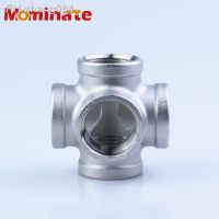 SS304 Stainless Steel 1/4 3/8 1/2 3/4 1 Female BSP Thread Pipe Fitting 5 way Equal Cross Connector DN8 DN10 DN15 DN25