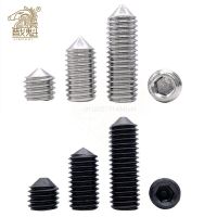 50pcs M2.5 M3 M4 M5 M6 DIN914 304 stainless Black grade 12.9 steel Hex Hexagon Socket Cone Point Grub Set Screw Tapered End Bolt Screw Nut Drivers