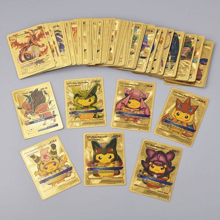 pokemon-110-pcs-not-repeating-cards-charizard-pikachu-rare-gold-leaf-vmax-gx-energy-card-collection-commemorate-toys-battle-card