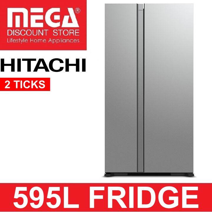 HITACHI RS700PMS0 595L SIDEBYSIDE FRIDGE (2 TICKS) Lazada Singapore